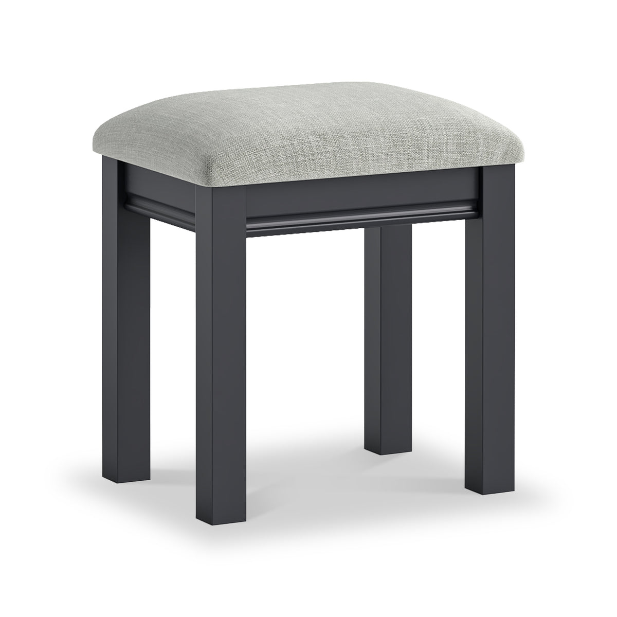 Porter Charcoal Upholstered Dressing Table Stool from Roseland Furniture