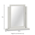 Porter Grey Tilting Vanity Mirror dimensions
