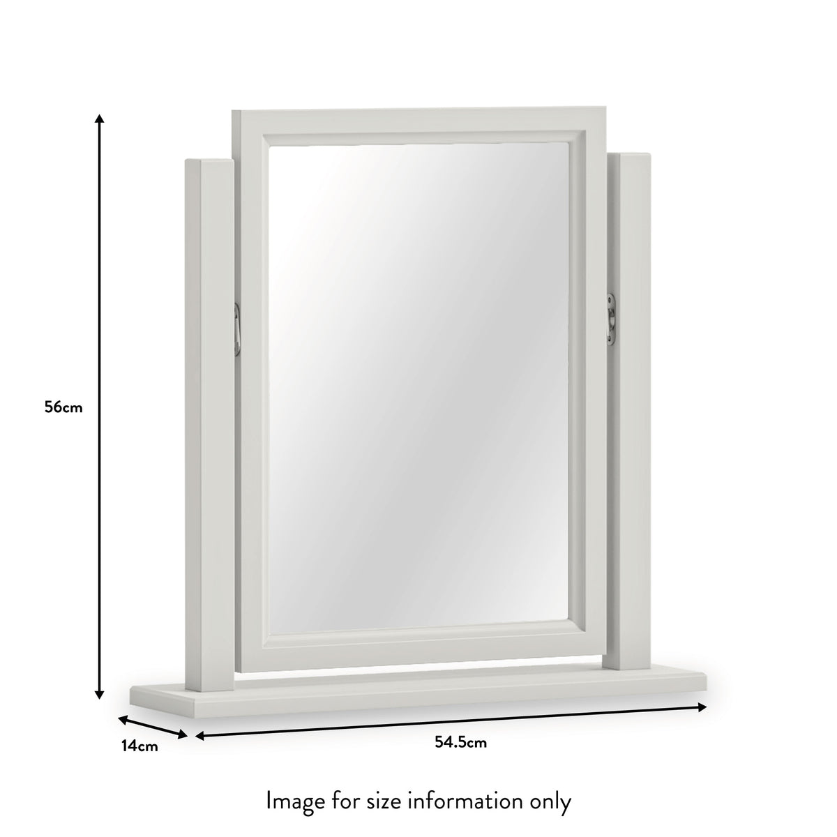 Porter Grey Tilting Vanity Mirror dimensions