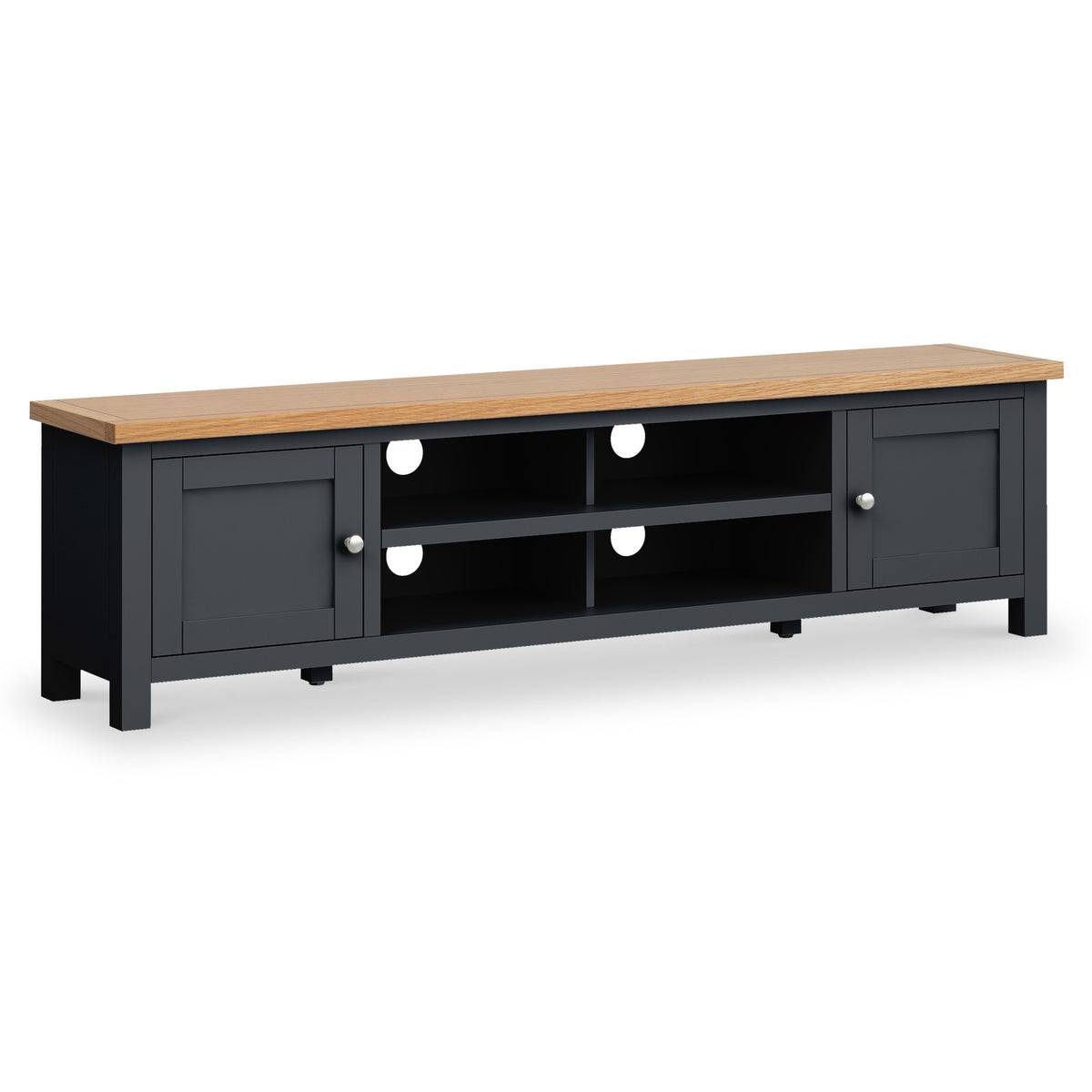 Farrow Charcoal 180cm Extra Wide TV Stand from Roseland furniture