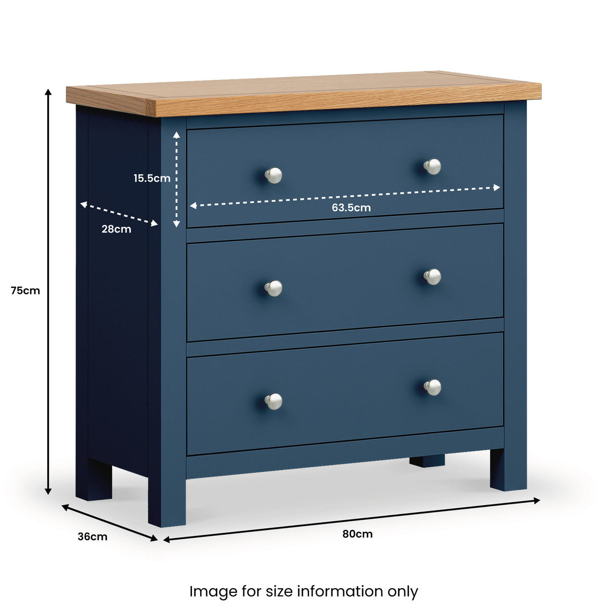 Farrow 3 Drawer Chest dimensions