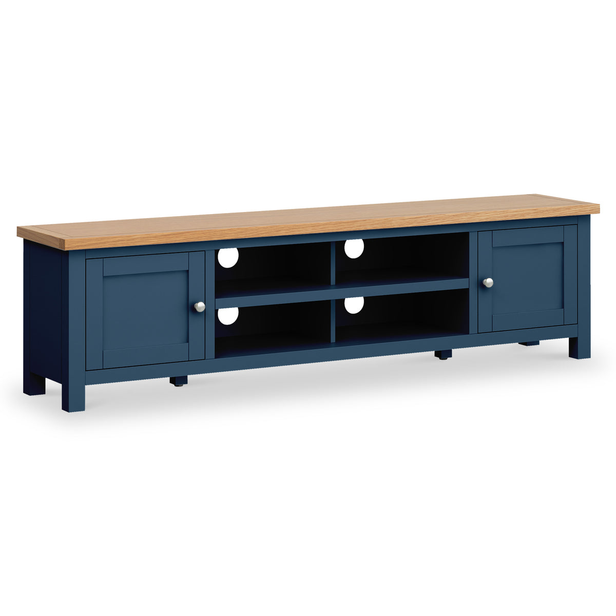 Farrow Navy 180cm Extra Wide TV Stand from Roseland Furniture