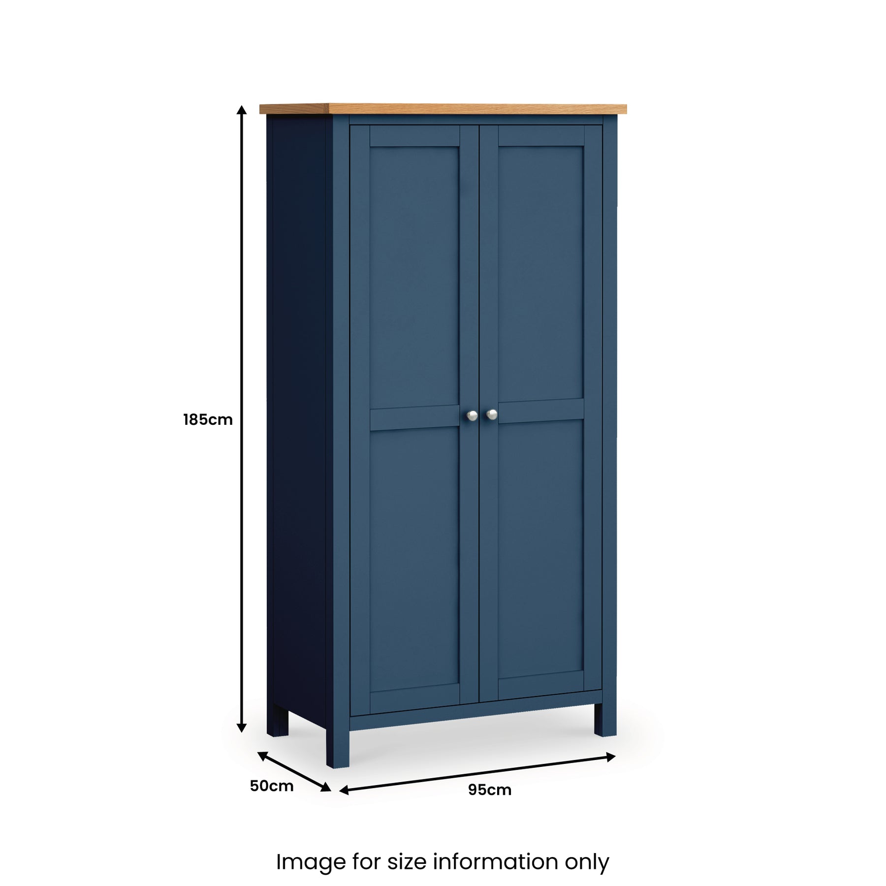 Farrow Kitchen Larder Unit By Roseland Furniture - Size Guide
