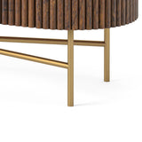 Milo Mango & Marble Walnut Fluted Mini Sideboard