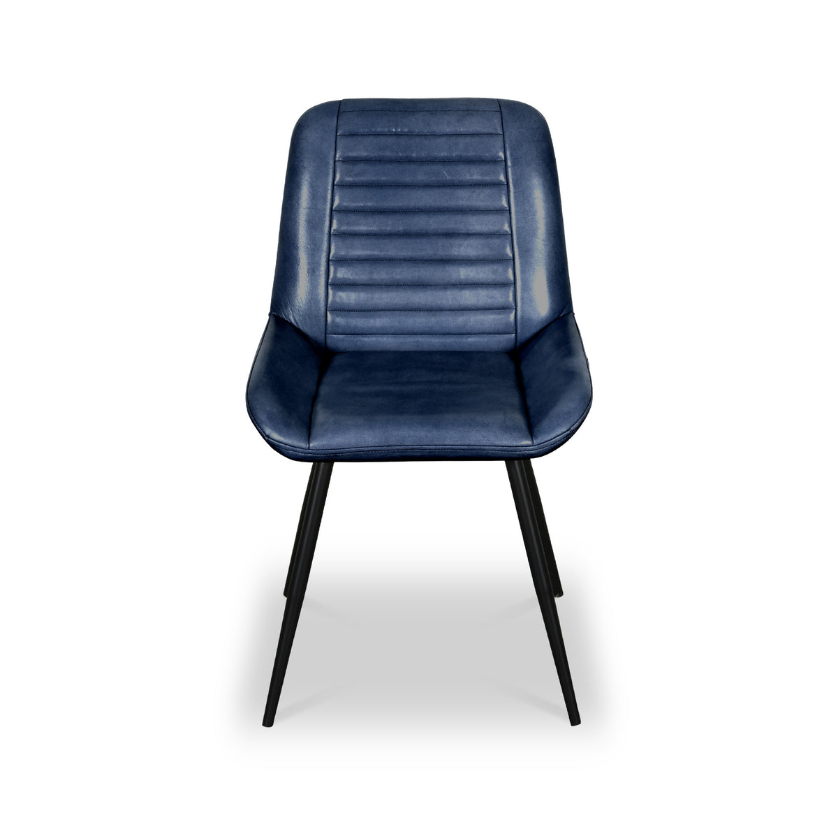 Solene Leather Pleated Back Dining Chair from Roseland