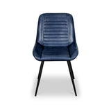 Solene Leather Pleated Back Dining Chair from Roseland