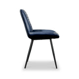Solene Leather Pleated Back Dining Chair from Roseland