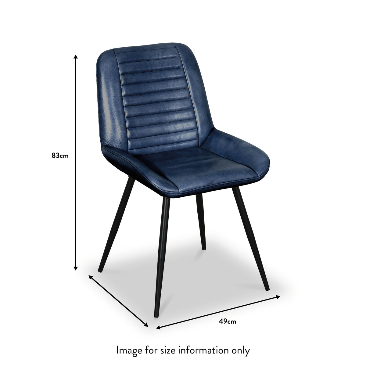 Solene Leather Pleated Back Dining Chair from Roseland