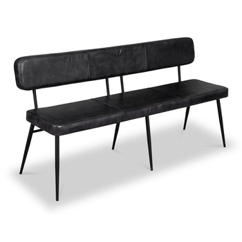 Nolar Leather 160cm Bench with High Back