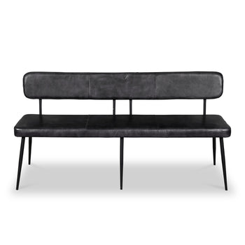 Nolar Leather 160cm Bench with High Back