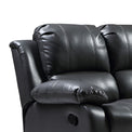 Valencia Grey 3 Seater Reclining Air Leather Sofa - Close up of back