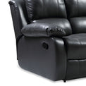 Valencia Grey 3 Seater Reclining Air Leather Sofa - Close up of Side of sofa