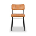 Roger Leather Pleated Back Dining Chair from Roseland