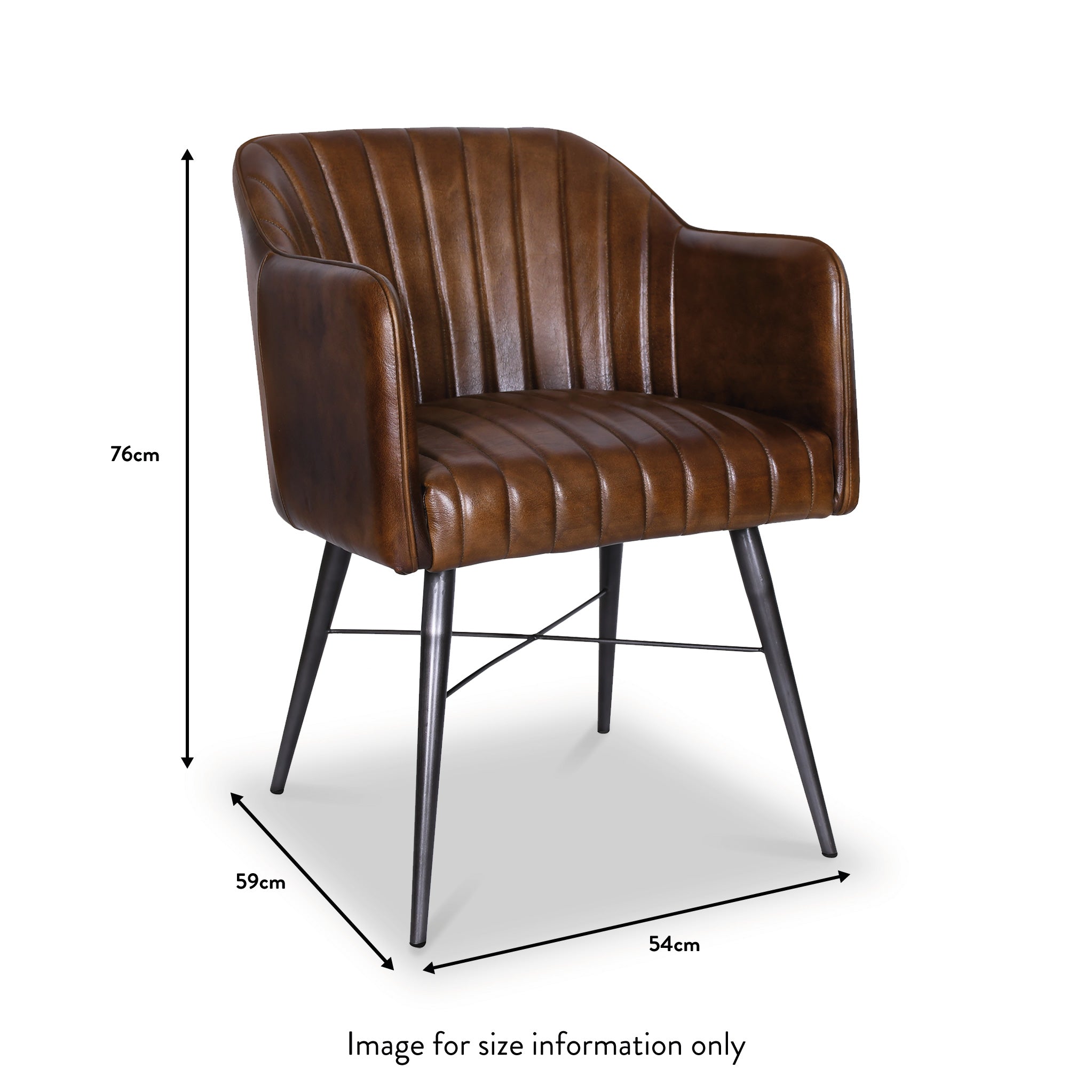 Metal leather armchair discount