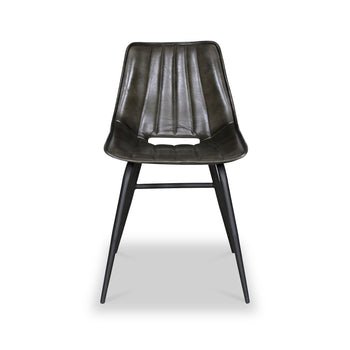 Torquil Leather Pleated Back Dining Chair