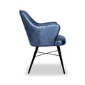 Billie Blue Leather Carver Chair