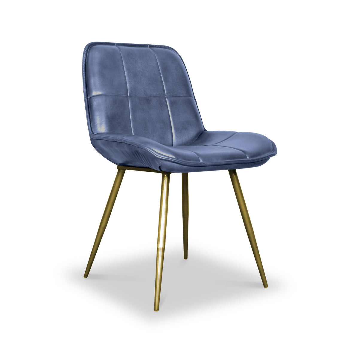 Danica Blue Buffalo Leather Dining Chair from Roseland Furniture