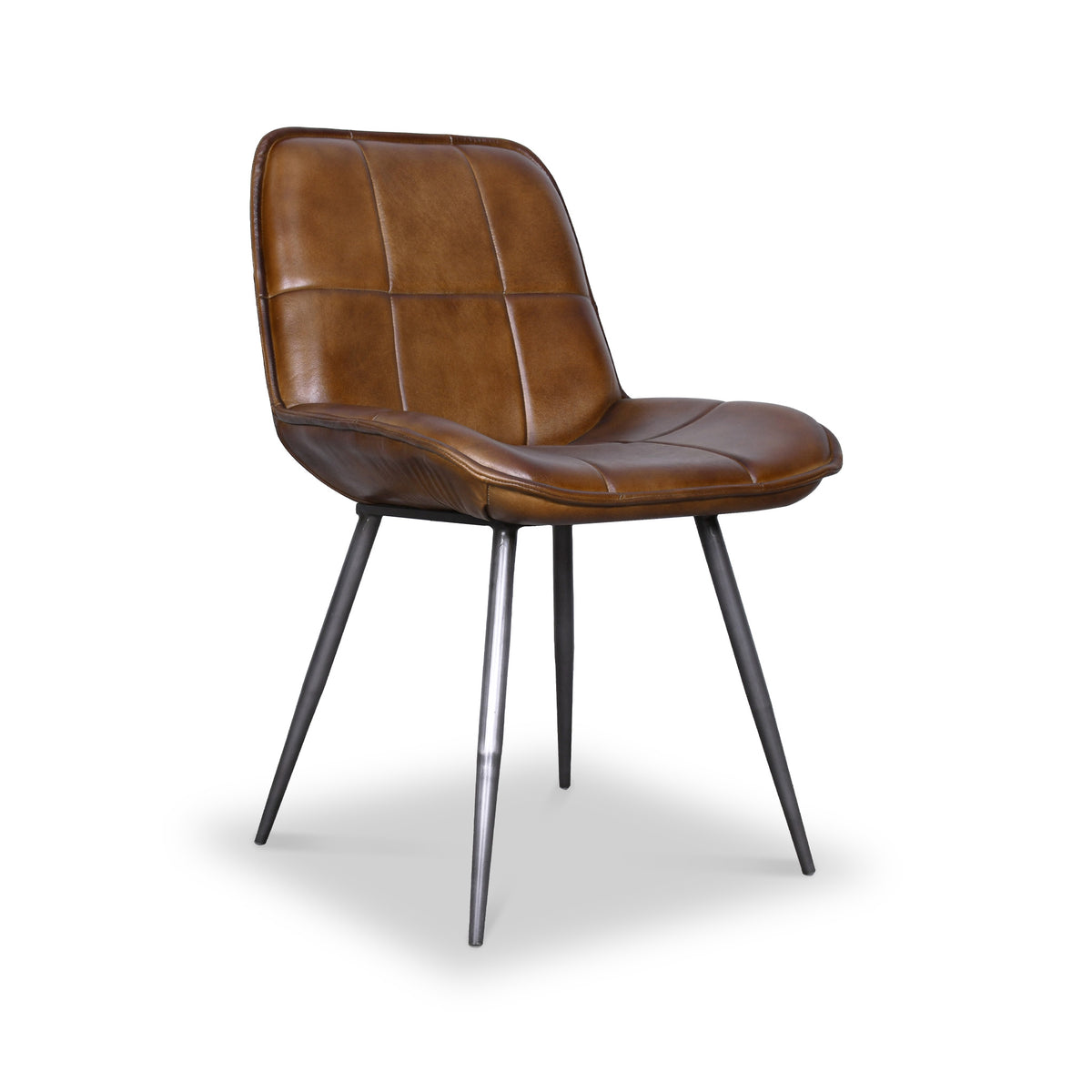 Danica Brown Buffalo Leather Dining Chair from Roseland Furniture