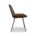 Danica Brown Buffalo Leather Dining Chair