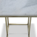 Elissa White Marble Side Table with Gold Leg