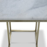 Elissa White Marble Side Table with Gold Leg