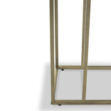 Elissa White Marble Side Table with Gold Leg