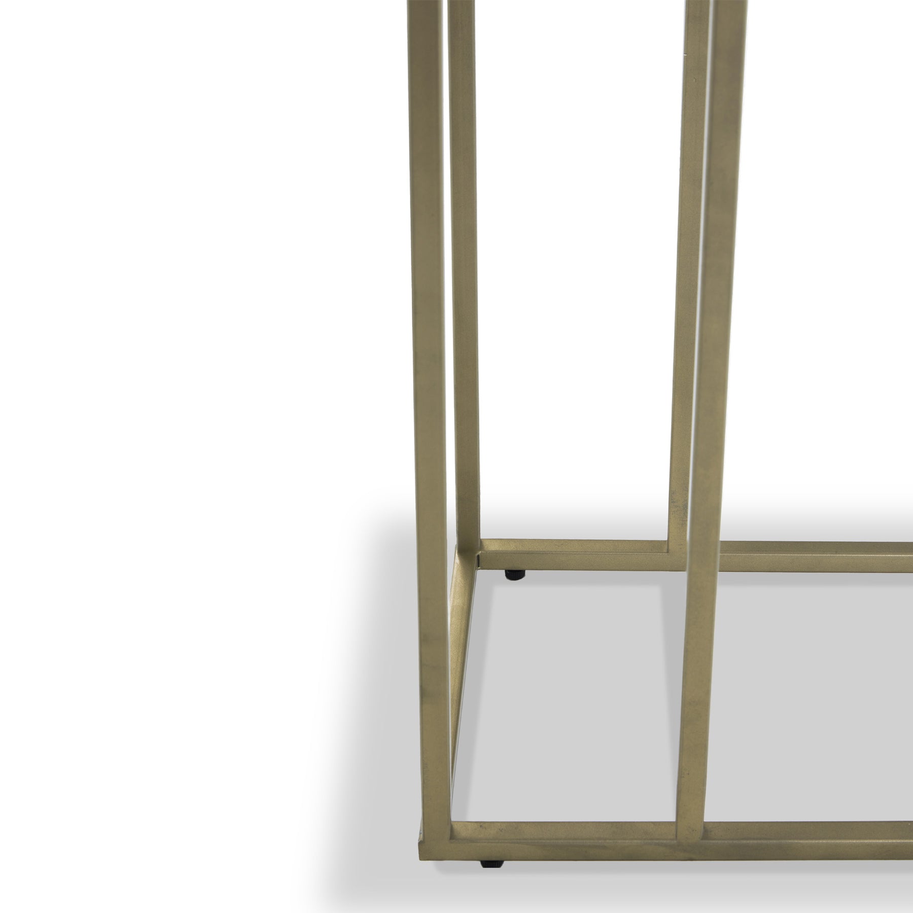 Elissa White Marble Side Table with Gold Leg