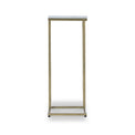 Elissa White Marble Side Table with Gold Leg