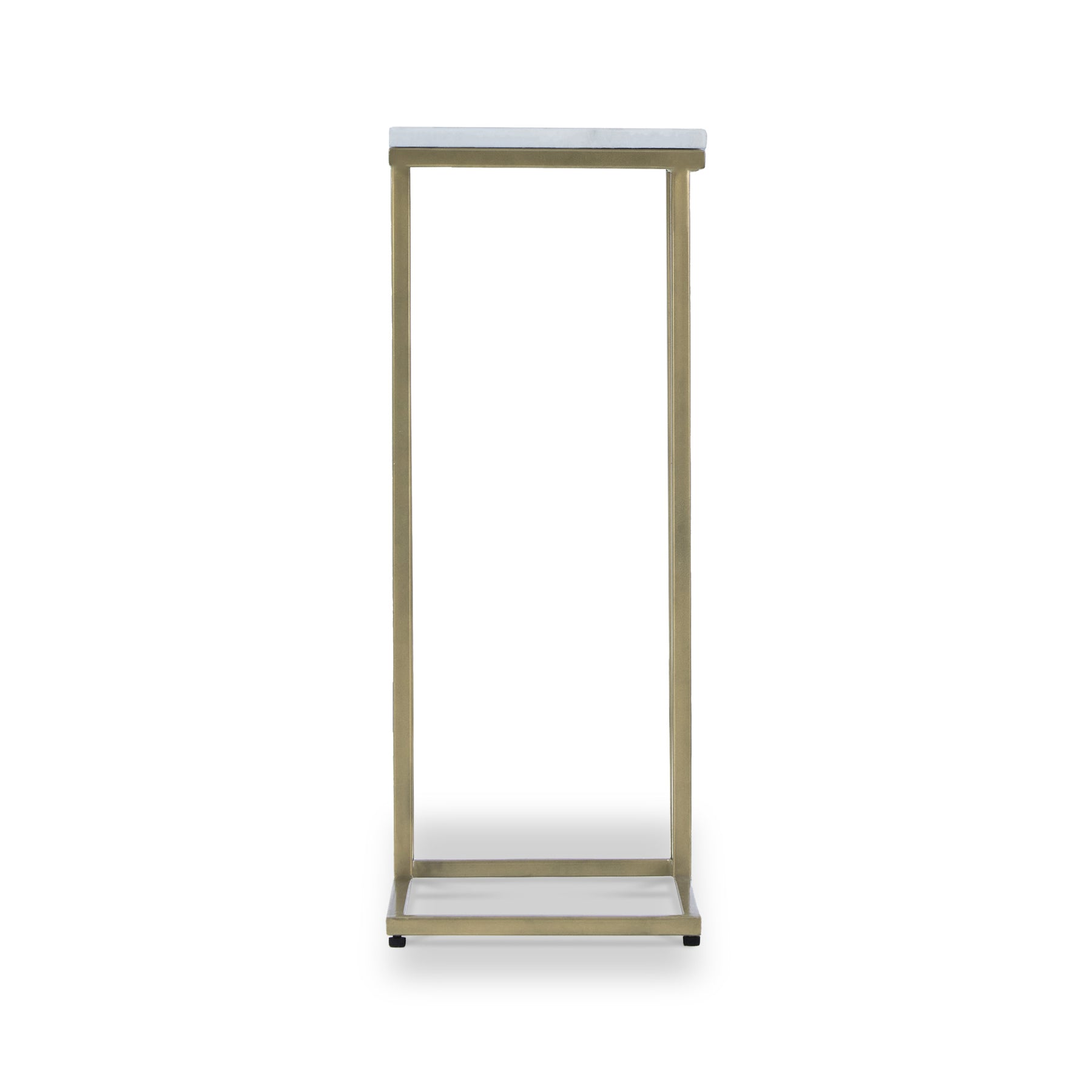 Elissa White Marble Side Table with Gold Leg