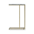 Elissa White Marble Side Table with Gold Leg