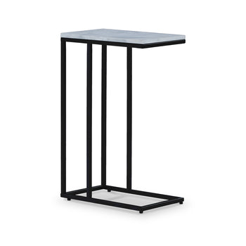 Elissa Marble Side Table with Black Leg