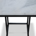 Elissa White Marble Side Table with Black Leg 