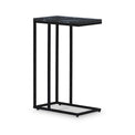 Elissa Black Marble Side Table with Black Leg from Roseland Furniture