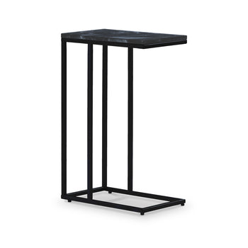 Elissa Marble Side Table with Black Leg