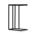 Elissa Black Marble Side Table with Black Leg