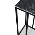 Elissa Black Marble Side Table with Black Leg