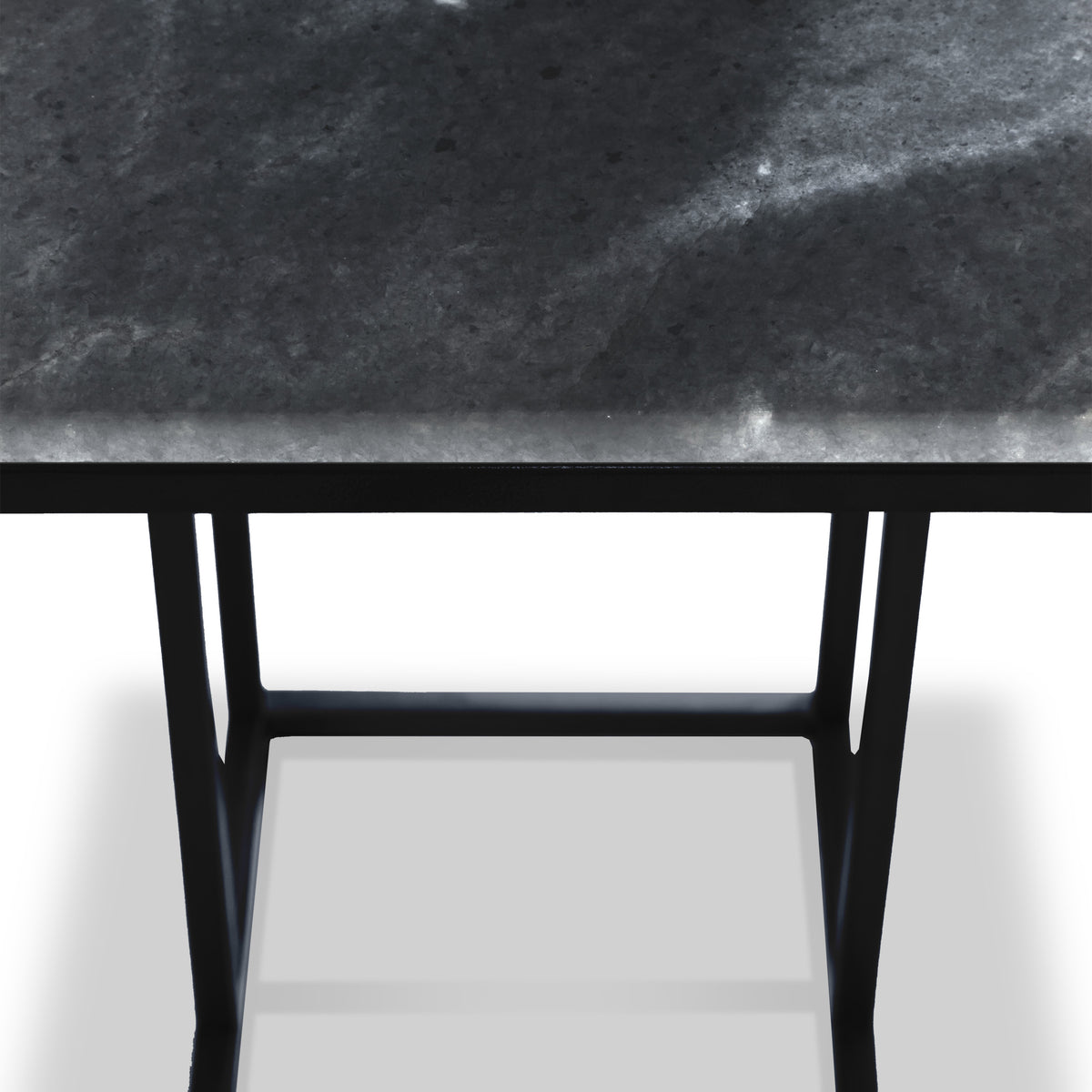 Elissa Black Marble Side Table with Black Leg