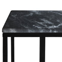 Elissa Black Marble Side Table with Black Leg