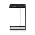 Elissa Black Marble Side Table with Black Leg