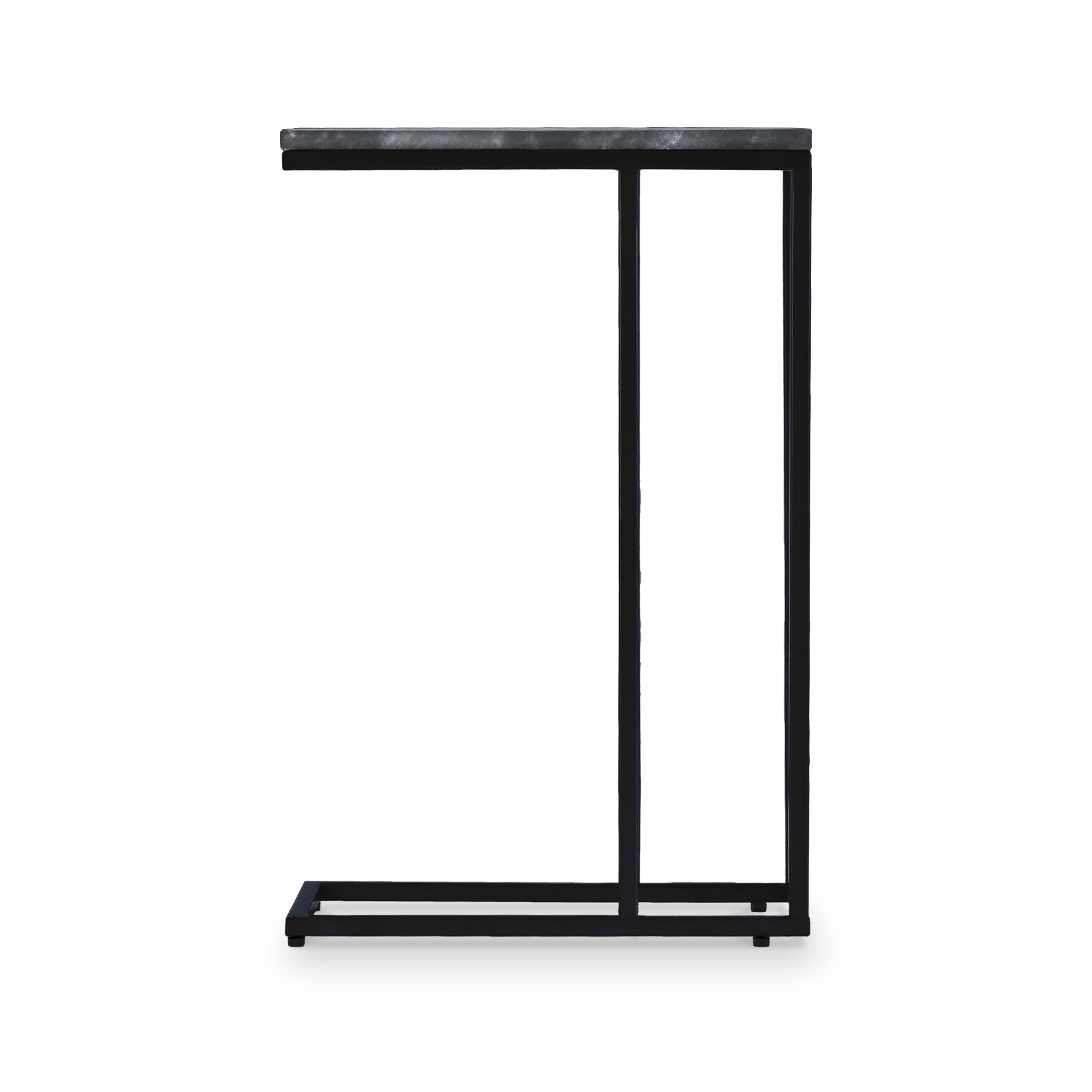 Elissa Marble Side Table with Black Leg