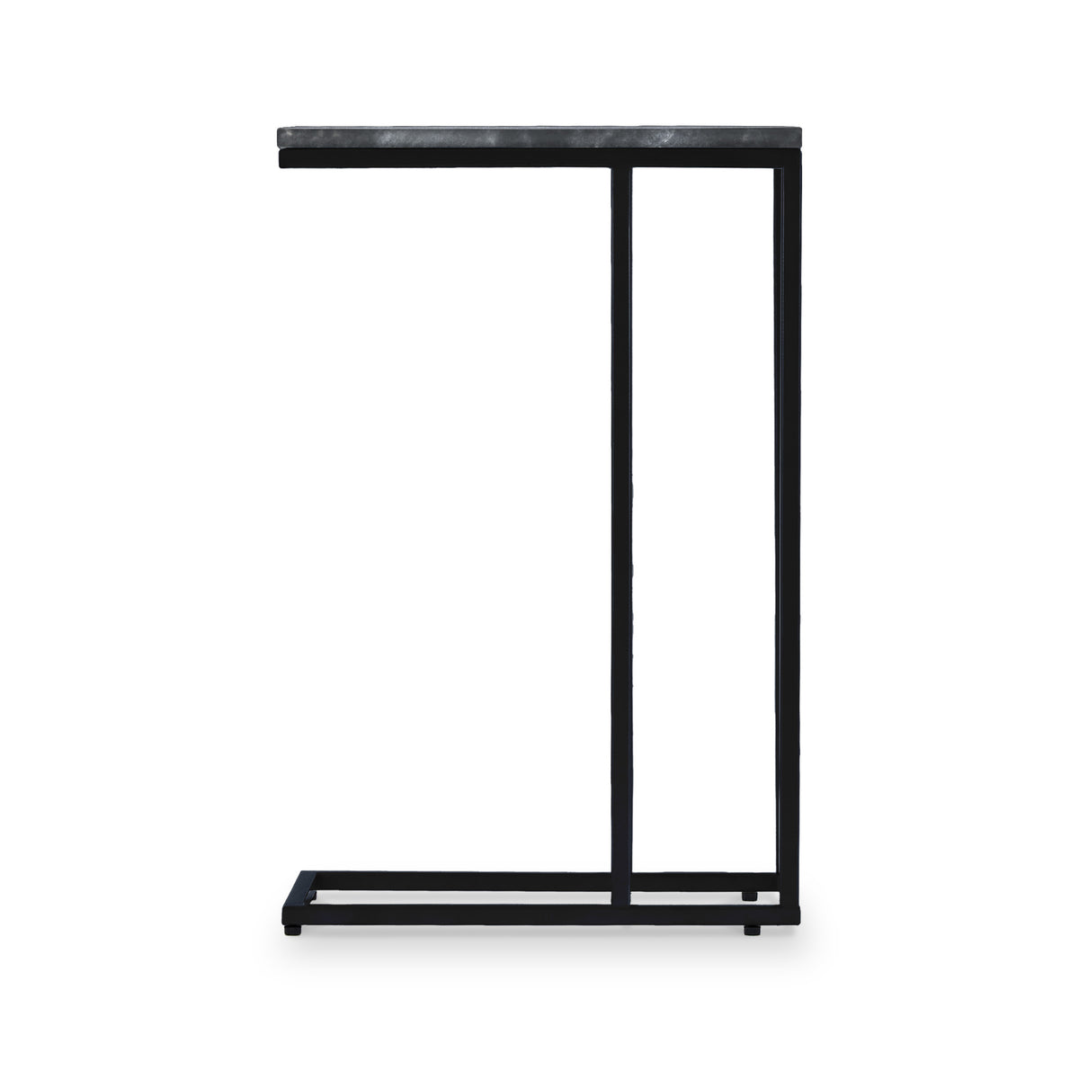 Elissa Black Marble Side Table with Black Leg