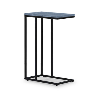 Elissa Marble Side Table with Black Leg