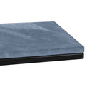 Elissa Grey Blue Marble Side Table with Black Leg