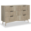 Jakob Oak 6 Drawer Grooved Chest from Roseland Furniture