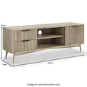 Jakob Oak Wide 150cm Grooved TV Unit dimensions