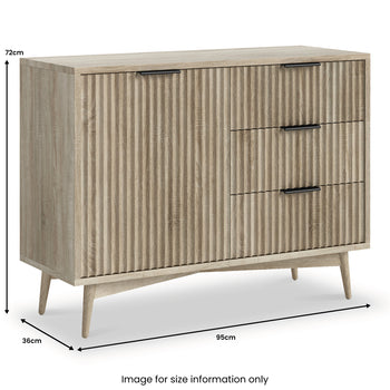 Jakob Oak Grooved Small Sideboard