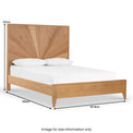 Sunburst Oak King Bed Frame dimensions
