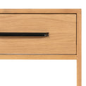 Sunburst Oak 1 Drawer Open Shelf Bedside Table with storage