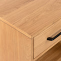 Sunburst Oak 1 Drawer Open Shelf Bedside Table