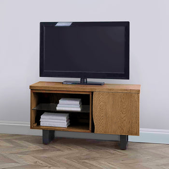 Isaac Oak 90cm Small TV Stand